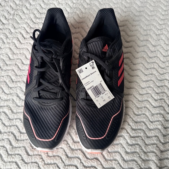 Adidas Black/Pink Fabric Climawarm Bounce Running Lace Up Low Top Sneakers Sz 8 main image 5